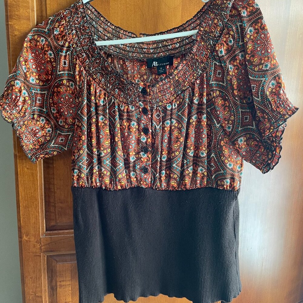 Brown/Rust Short sleeve shirt